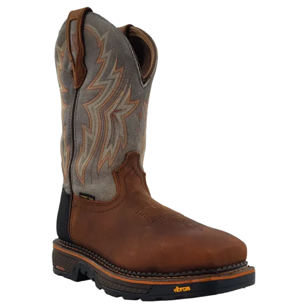 R Watson | Men's Cowhide Wide Square 12" Composite Toe Work Boot - HAZEL BAY