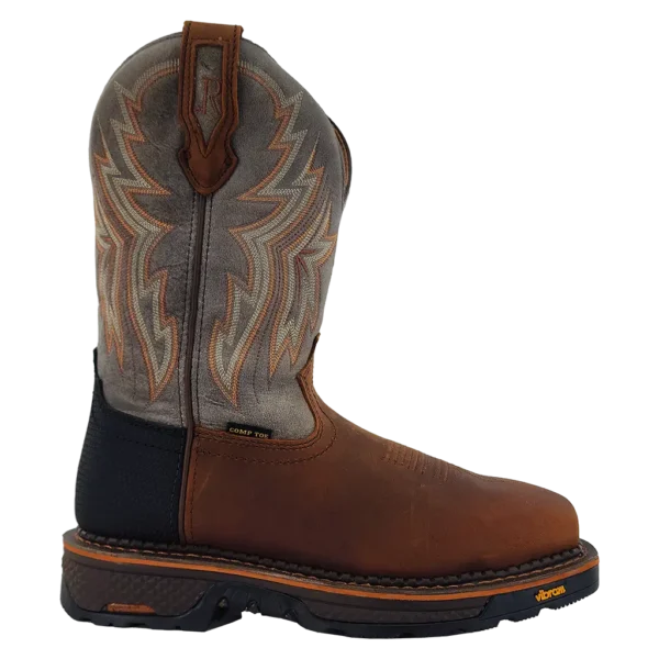 R Watson | Men's Cowhide Wide Square 12" Composite Toe Work Boot - HAZEL BAY