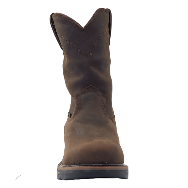 R Watson | Men's Cowhide Wide Round 10" Waterproof Work Boot - DARK EARTH