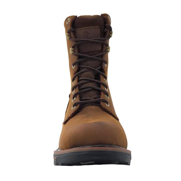 R Watson | Men's Cowhide Wide Round 8" Waterproof Work Boot - PEANUT