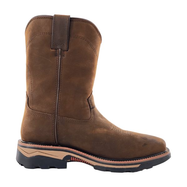 R Watson | Men's Cowhide Wide Square 10" Waterproof Work Boot - DARK EARTH