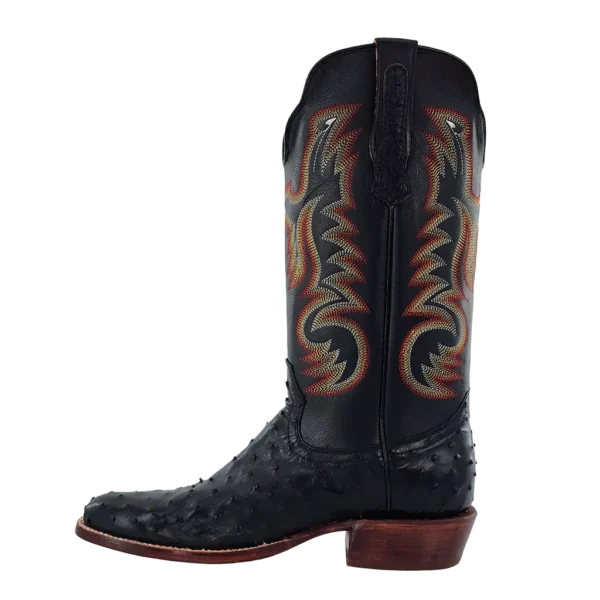 R Watson | Men's Full Quill Ostrich Roper 13"- BLACK