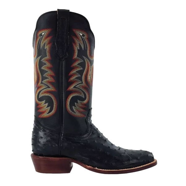 R Watson | Men's Full Quill Ostrich Roper 13"- BLACK