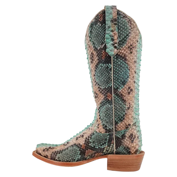 R Watson | Women's Python Narrow Square 14"- TEAL & COPPER